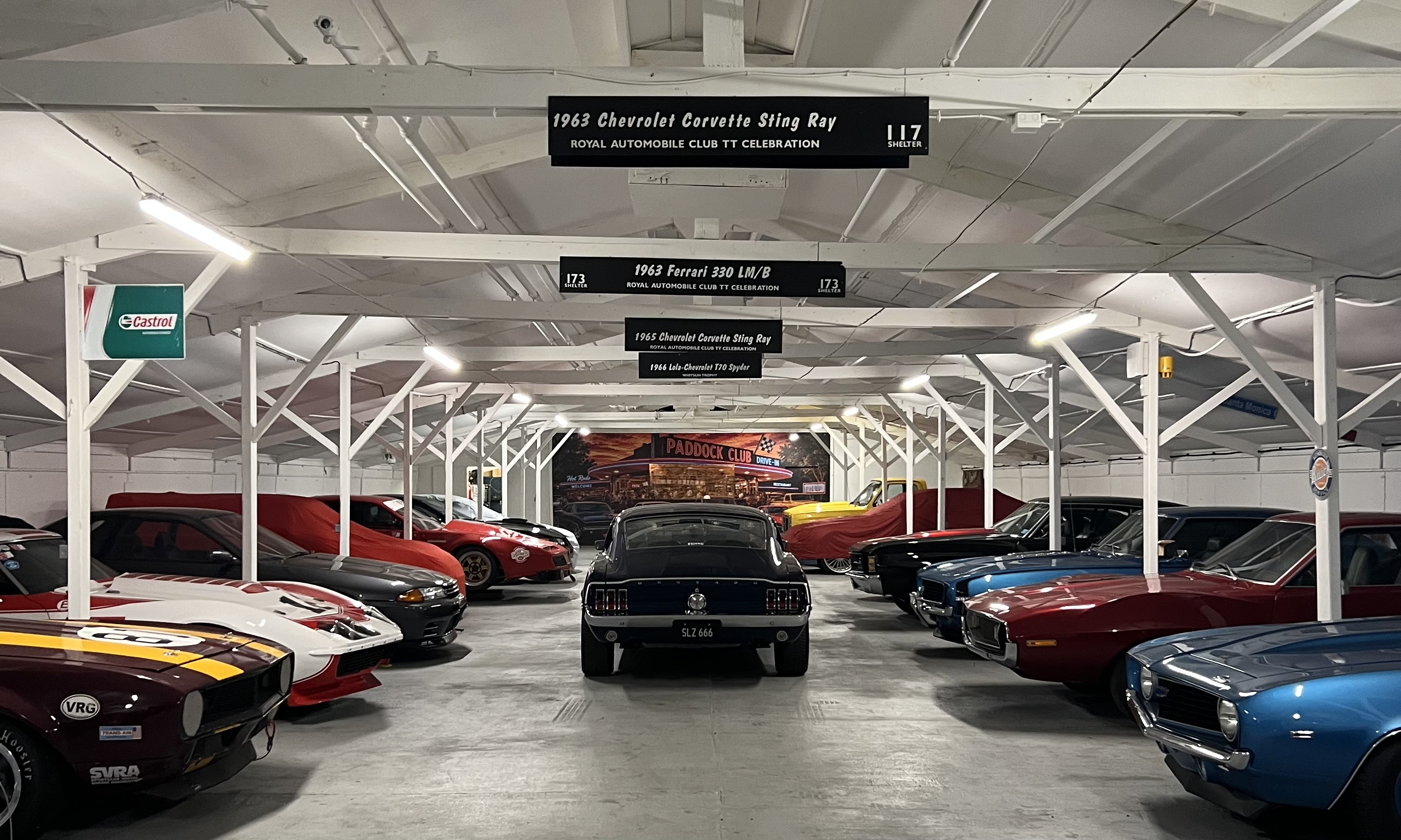 Classic and performance cars stored inside The Paddock