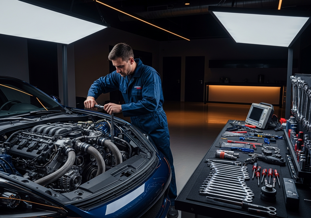 In-house servicing workshop