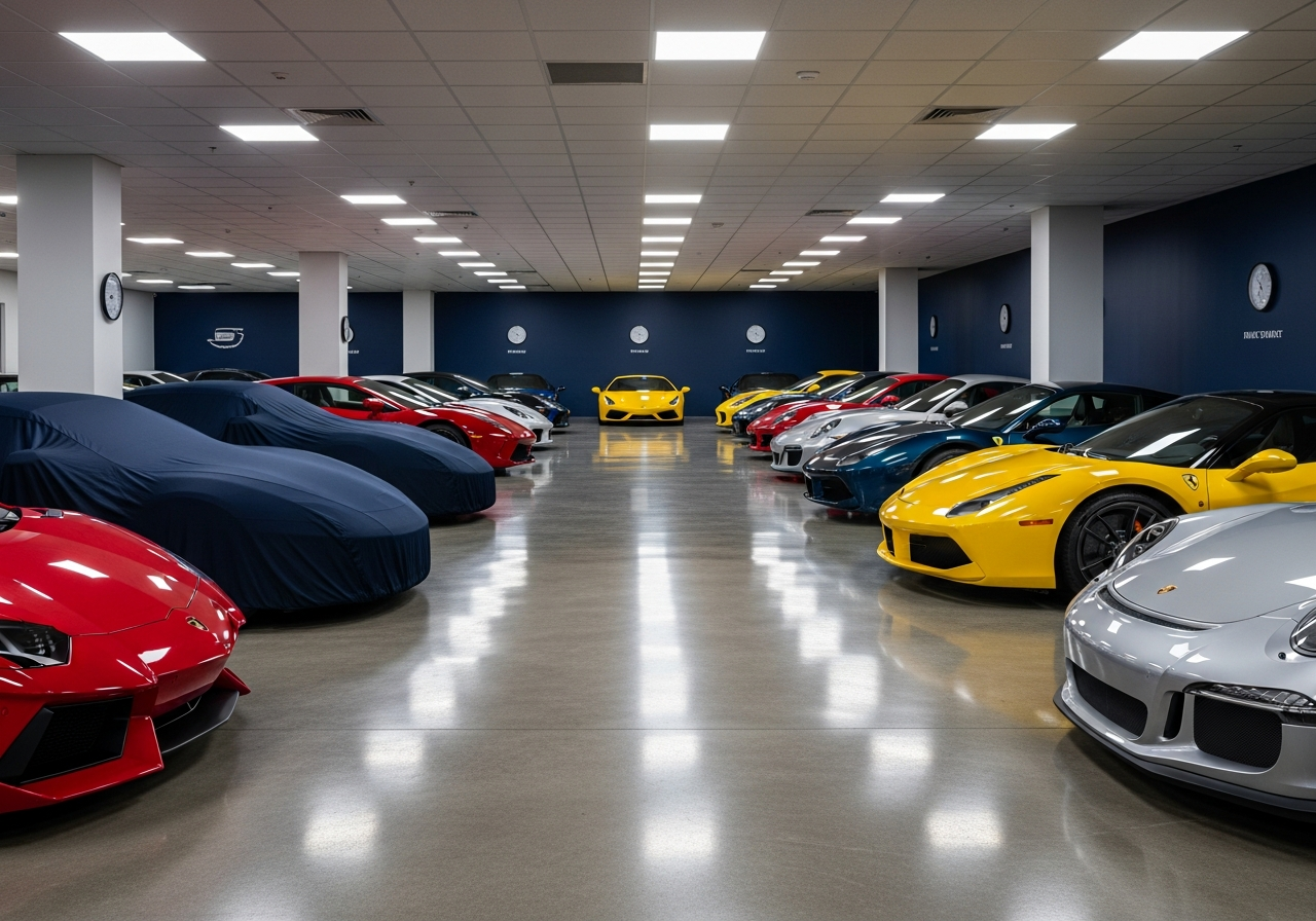 Secure private car storage facility