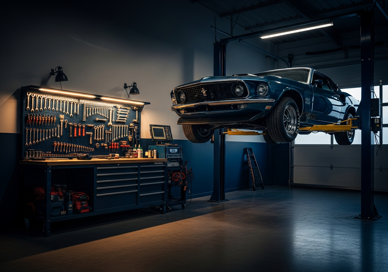 Workshop bay inside The Paddock Club